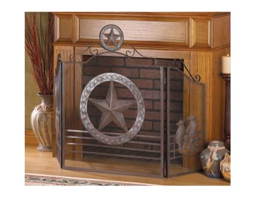Lone Star Fireplace Screen