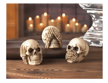 Spooky Skulls Trio: See, Hear, and Speak No Evil