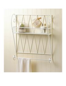 White Wire Wall Shelf