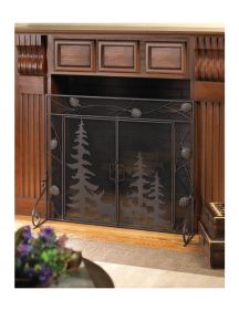Woodland Wonder Decorative Fireplace Screen - Enhance Your Home with Rustic Charm