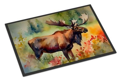NEW Moose Doormat Front Door Mat Indoor Outdoor Rugs for Entryway, Non Slip Washable Low Pile, 18H X 27W