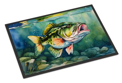 NEW Largemouth Bass Doormat Front Door Mat Indoor Outdoor Rugs for Entryway, Non Slip Washable Low Pile, 18H X 27W
