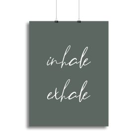 Inhale Exhale No2 Canvas Print or Poster (Type: Standard Framed Canvas Print, size: 32" x 24" / 80cm x 60cm approx)